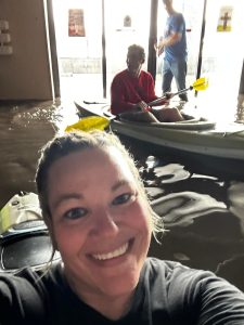 Kayaking in church 1
