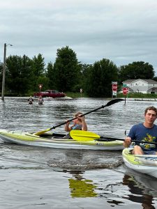 Kayaking in church 2